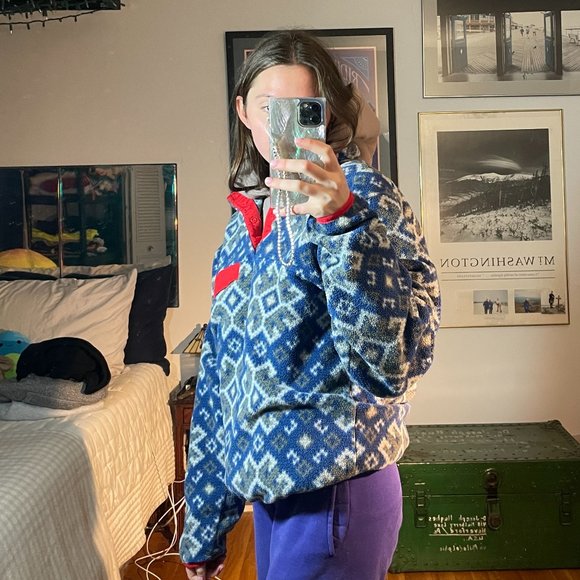 NWOT Patagonia Synchilla Snap T 2013 Aurora Channel Blue Fleece Men's S - Picture 3 of 10